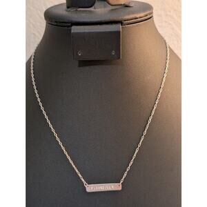 Vintage 925 Sterling Bar Engraved 'Piccadilly' 18" Necklace